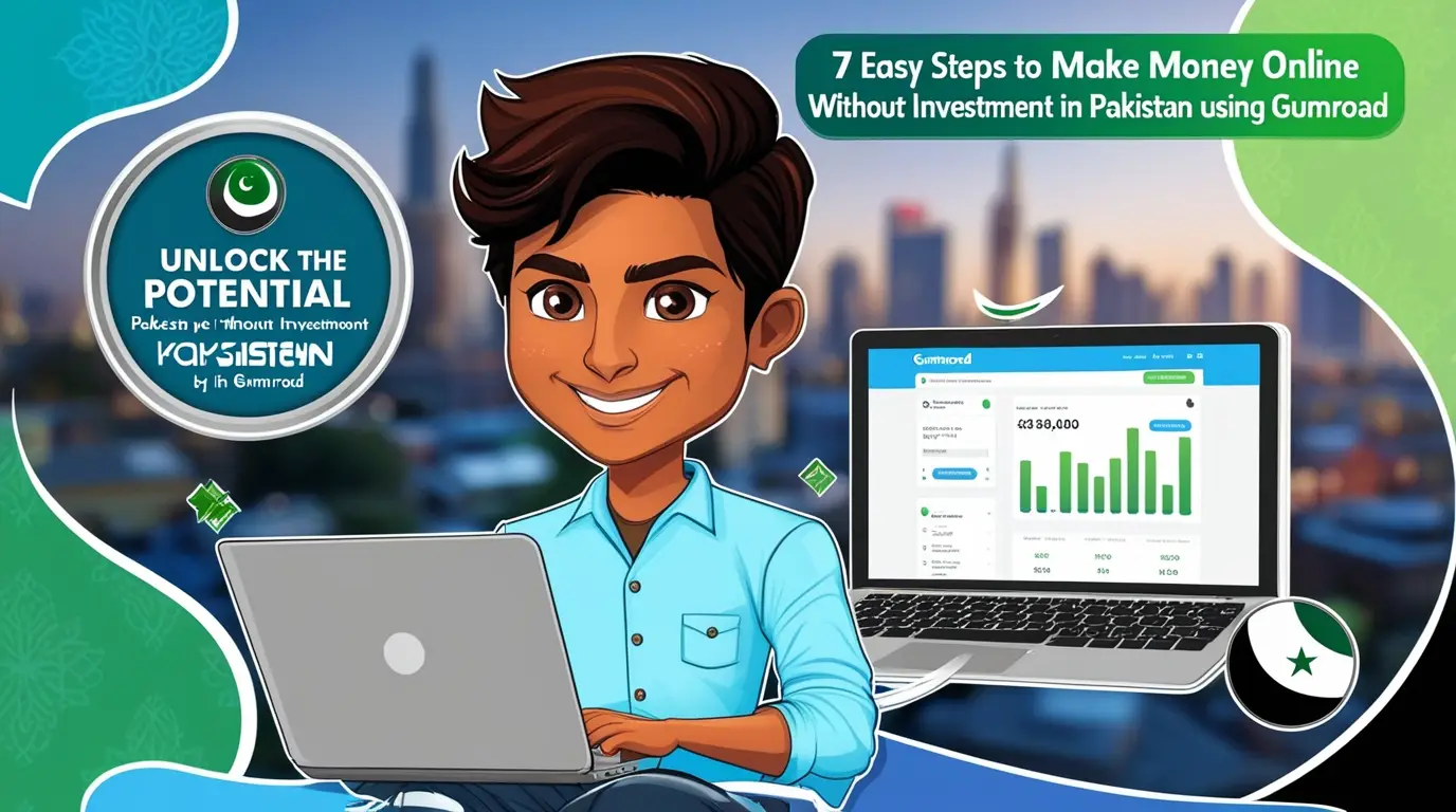 7 Easy Steps to Unlock the Potential: How to Make Money Online without Investment in Pakistan using Gumroad”